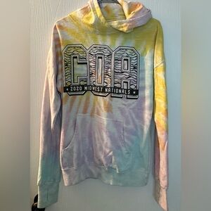 Cheer COA 2020 Midwest Nationals tie dye long‎ sleeve hoodie women’s small Ohio